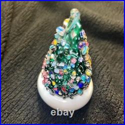 Vintage Cape Cod Glass Works Art Glass Christmas Tree 3 1/2