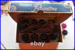 Vintage Christmas Bulbs Reliance Rosette Set in box Light Bulb C6 glass & metal