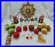 Vintage-Christmas-Decoration-Lot-Tree-Top-Star-Glass-Ornaments-Candles-Pinecone-01-oj