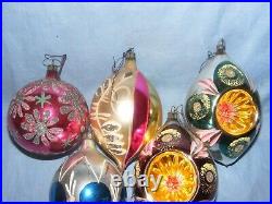 Vintage Christmas Glass Tree Decoration Ornament Baubles Large Concave RARE
