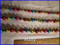 Vintage Christmas Made in Japan mini glas ornament Garland 125 Shiny Glass Balls