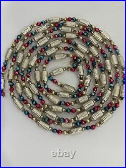 Vintage Christmas Mercury Glass Garland Barrel Beads 106