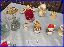 Vintage Christmas Ornament Lot of 20+ Vintage Ornaments Wood Glass Metal Plastic