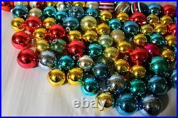 Vintage Christmas Ornaments, 83 Glass Balls, Sizes and Colors Vary