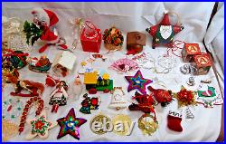 Vintage Christmas Ornaments Assorted Styles, Sizes, Materials Lot of 65 X1569
