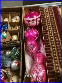 Vintage Christmas Ornaments, glass balls, large lot, angels, and more TAKE LOOK