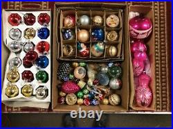 Vintage Christmas Ornaments, glass balls, large lot, angels, and more TAKE LOOK
