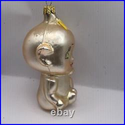 Vintage Christmas Radko Kewpie Doll Ornament Baby Hand Painted Blown Glass