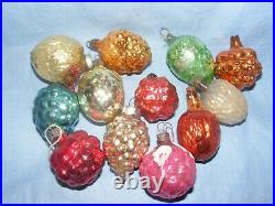Vintage Christmas Tree Decorations Glass Baubles Nuts Rare Antique Glass
