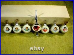Vintage Christmas Tree Glass Ornaments Angel with Top Germany. Final Sale