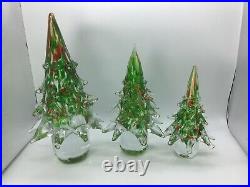 Vintage Christmas Trees Art Glass (Fifth Avenue Crystal L. T. D)