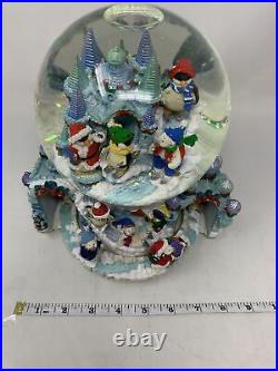 Vintage Christmas Winter Wonderland Large Musical Snow Globe with Revolving Base