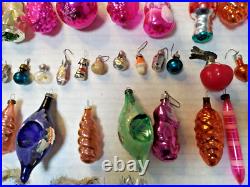 Vintage Christmas tree decorations from the USSR. (GLASS) 62 pcs