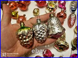 Vintage Christmas tree ornaments made of USSR glass 120 pieces! Big lot! Mix