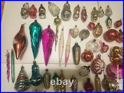 Vintage Christmas tree ornaments made of USSR glass 120 pieces! Big mix +bonus