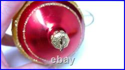 Vintage Christopher Radko 6 Faberge Red and Gold Teardrop Christmas Ornament