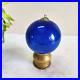 Vintage-Cobalt-Blue-Glass-4-25-German-Kugel-Christmas-Ornament-5-Leaf-Cap-KU11-01-tghx
