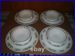 Vintage Corning Corelle Winter Holly Plate & Bowl Set Christmas Holiday