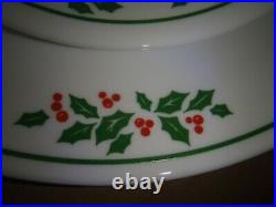 Vintage Corning Corelle Winter Holly Plate & Bowl Set Christmas Holiday