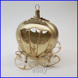 Vintage De Carlini Cinderella, Prince and Carriage Blown Glass Ornaments READ