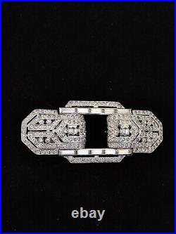 Vintage Diamante Dress Clip Duette Pin Brooch Coro Art Deco The look of Real