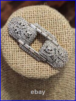 Vintage Diamante Dress Clip Duette Pin Brooch Coro Art Deco The look of Real