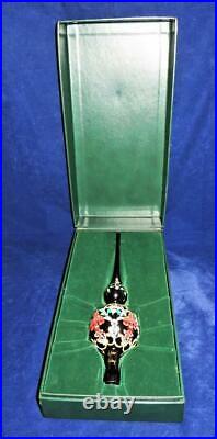 Vintage GUCCI Glass Hand Painted Christmas Tree Topper Holiday, Signed, LE 50
