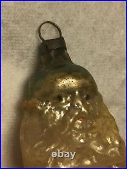 Vintage German Figural Father Christmas Santa in Chimney Blown Glass Ornament