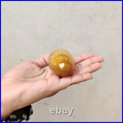 Vintage German Kugel 2.25 Golden Oval Egg Shape Christmas Ornament Collectible