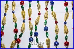 Vintage Glass Beads Multicolor Pinecone CZECH REPUBLIC Christmas Garland 18' Ft