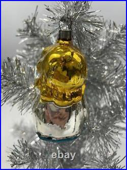 Vintage Glass Christmas Ornament Raphael Angel Bust on Cloud Girl 4 Germany