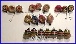 Vintage Glass Christmas Ornaments Lot of 20 Balls Lanterns Teardrops FREE SHIP