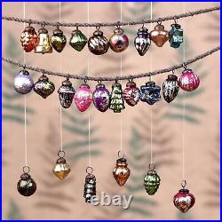 Vintage Glass Christmas Ornaments Set 25 Piece for Christmas Tree Decorations