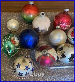 Vintage Glass Christmas Ornaments Shiny Brite, W Germany & More 34 Pc. RARE