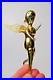 Vintage-Glass-Tinker-Bell-Gold-ANGEL-Large-Christmas-Ornament-De-Carlini-Italy-01-ts