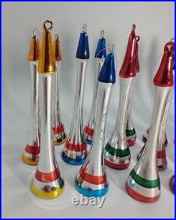 Vintage Hand-Blown Glass Clarinet Oboe Christmas Ornament 6 Lot Of 17