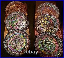 Vintage Imperial Carnival Glass Collectors Plates. Full Set 12 Days of Christmas