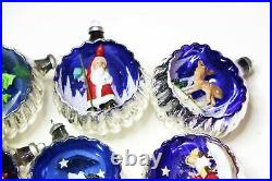 Vintage Italian Ornaments, Italian Diorama Ornaments, Italy Ornaments