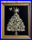 Vintage-Jewelry-Lot-Christmas-Tree-Framed-Art-Mixed-Glitter-Gift-Rhinestone-Gold-01-zq