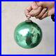 Vintage-Kugel-4-25-Green-Round-Christmas-Ornament-Germany-Old-Collectible-01-fz