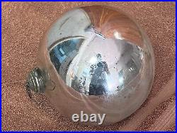 Vintage Kugel Heavy 5 Silver Color Round Christmas Ornament Germany Rare