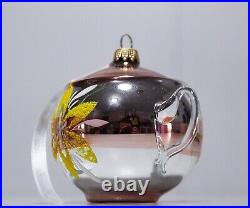 Vintage Lauscha Glass Creations West Germany Tea Pot Motif Christmas Ornament