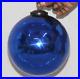 Vintage-Look-6-Round-Blue-Color-Glass-Kugel-Christmas-Ornament-Decorative-01-lv