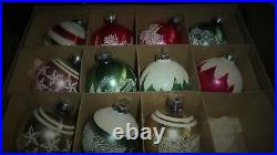Vintage Lot 11 Christmas Ornaments Glass + Box George Franke Sons Baltimore MD