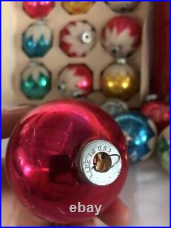 Vintage Lot Shiny brite Coby Christmas Ornaments Glass