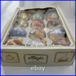 Vintage Magic Rauch Industries 12 Days of Christmas Glass Ornaments Full Set