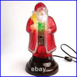 Vintage Merck Old World Christmas Santa With Toys Glass Light 1985 1st Edition