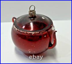 Vintage Mercury Glass Tea Pot Christmas Ornament Germany Very Rare