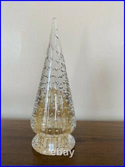 Vintage Murano Glass Barbini Controlled Bubble Gold Christmas Tree