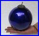 Vintage-Old-Heavy-Glass-Cobalt-Blue-Kugel-Christmas-Ornament-Collectible-01-kuo